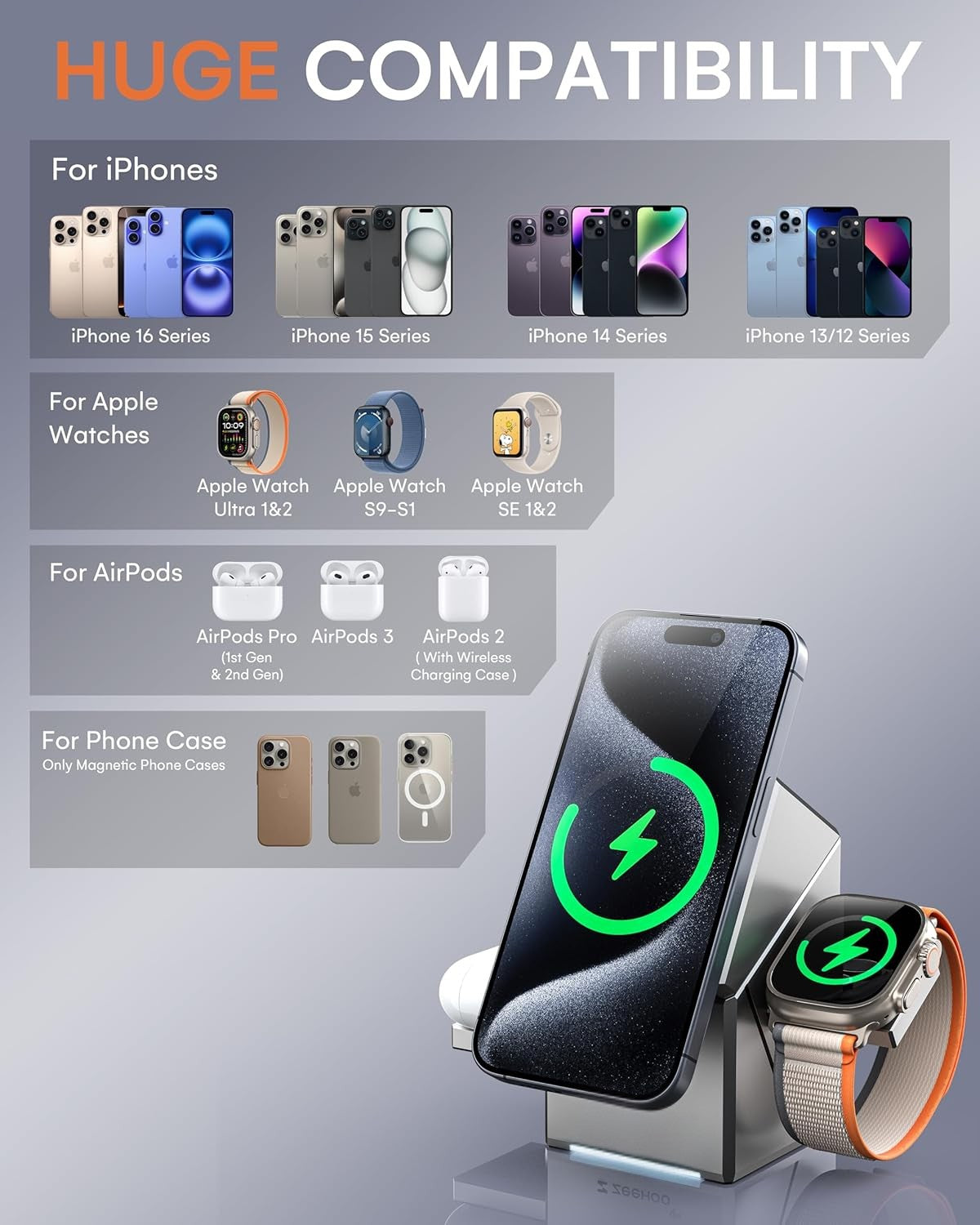 Oh!Teq® | ZEEHOO Qi2 Magnetic Wireless Charger Oh!Teq