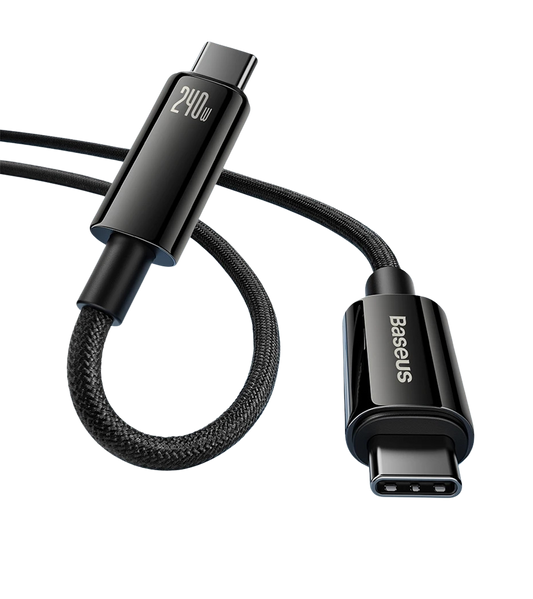 Oh!Teq® | Baseus 240W USB-C Cable (Zinc Alloy + Nylon Braid) Oh!Teq