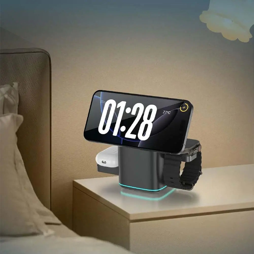 Oh!Teq® | Magnetic 3-in-1 Wireless Charger with Rotating Stand Oh!Teq