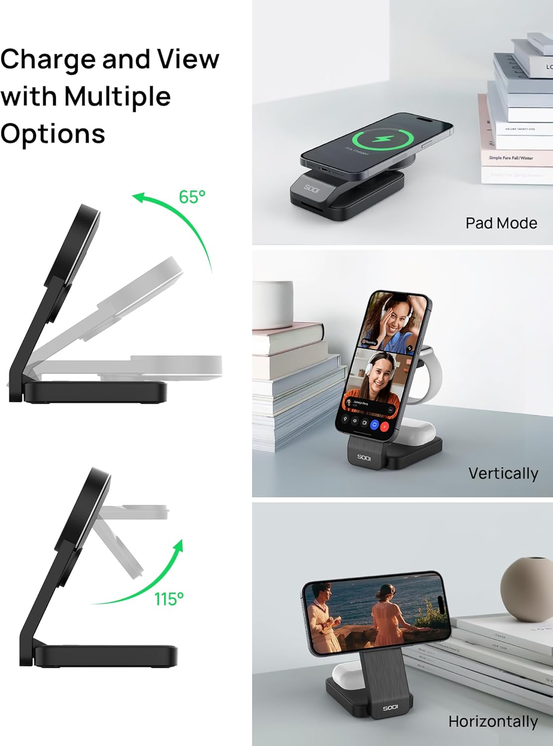Oh!Teq® | SODI Qi2 3-in-1 Magnetic Wireless Charging Station Oh!Teq