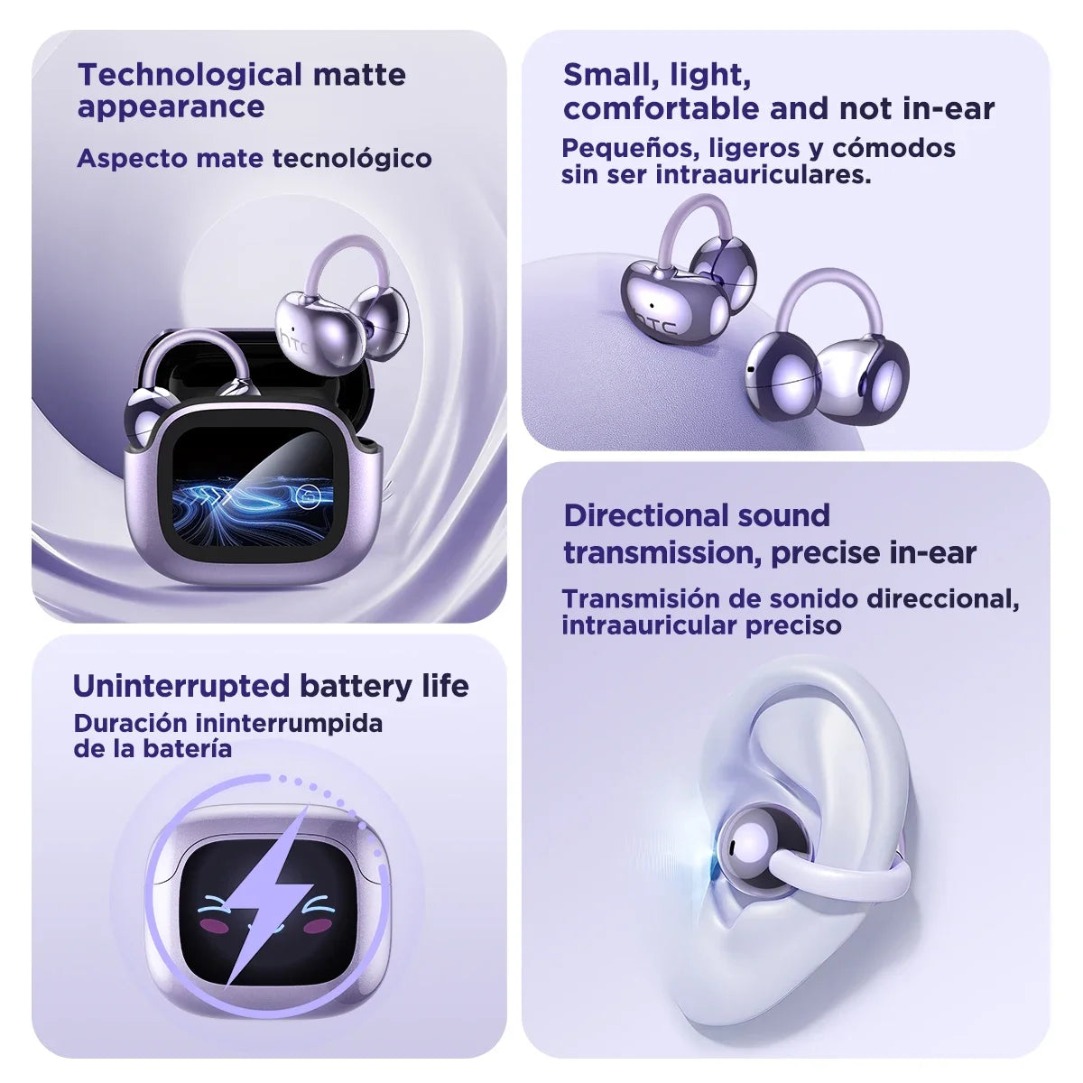 Oh!Teq® | HTC NE32 AI Translator Earbuds (Ear-Hook) Oh!Teq