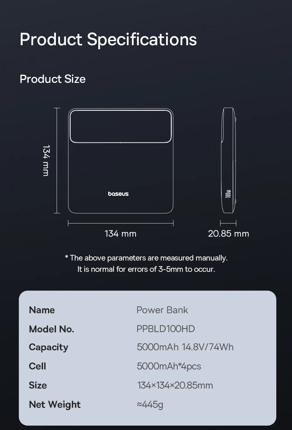 Oh!Teq® | Baseus 100W 20,000 mAh Laptop Power Bank (PD 3.0) Oh!Teq