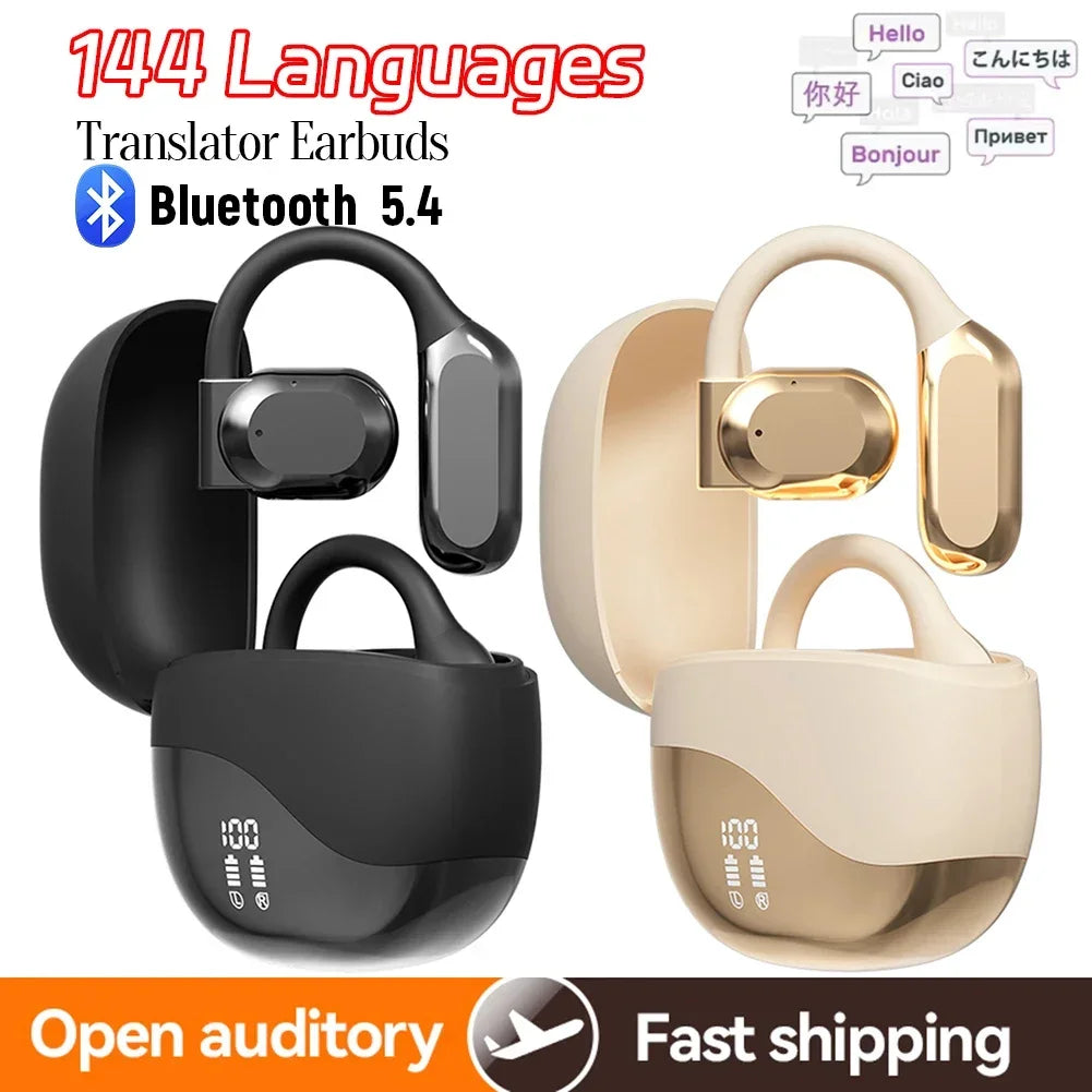 Oh!Teq® | Real Time AI Translator Earbuds with Ear Hook Oh!Teq