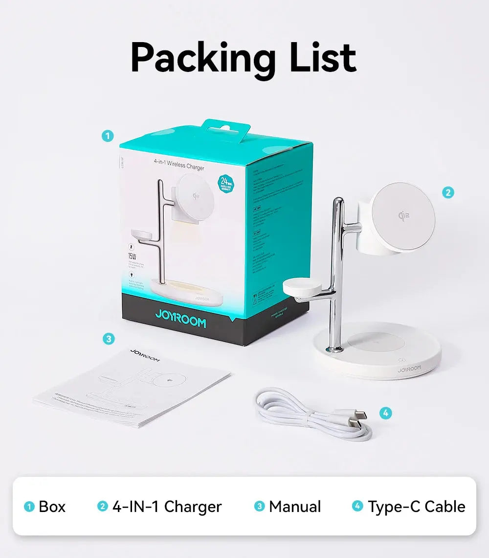 Oh!Teq® | Joyroom 15W Qi2 4-in-1 Mag Charger Oh!Teq