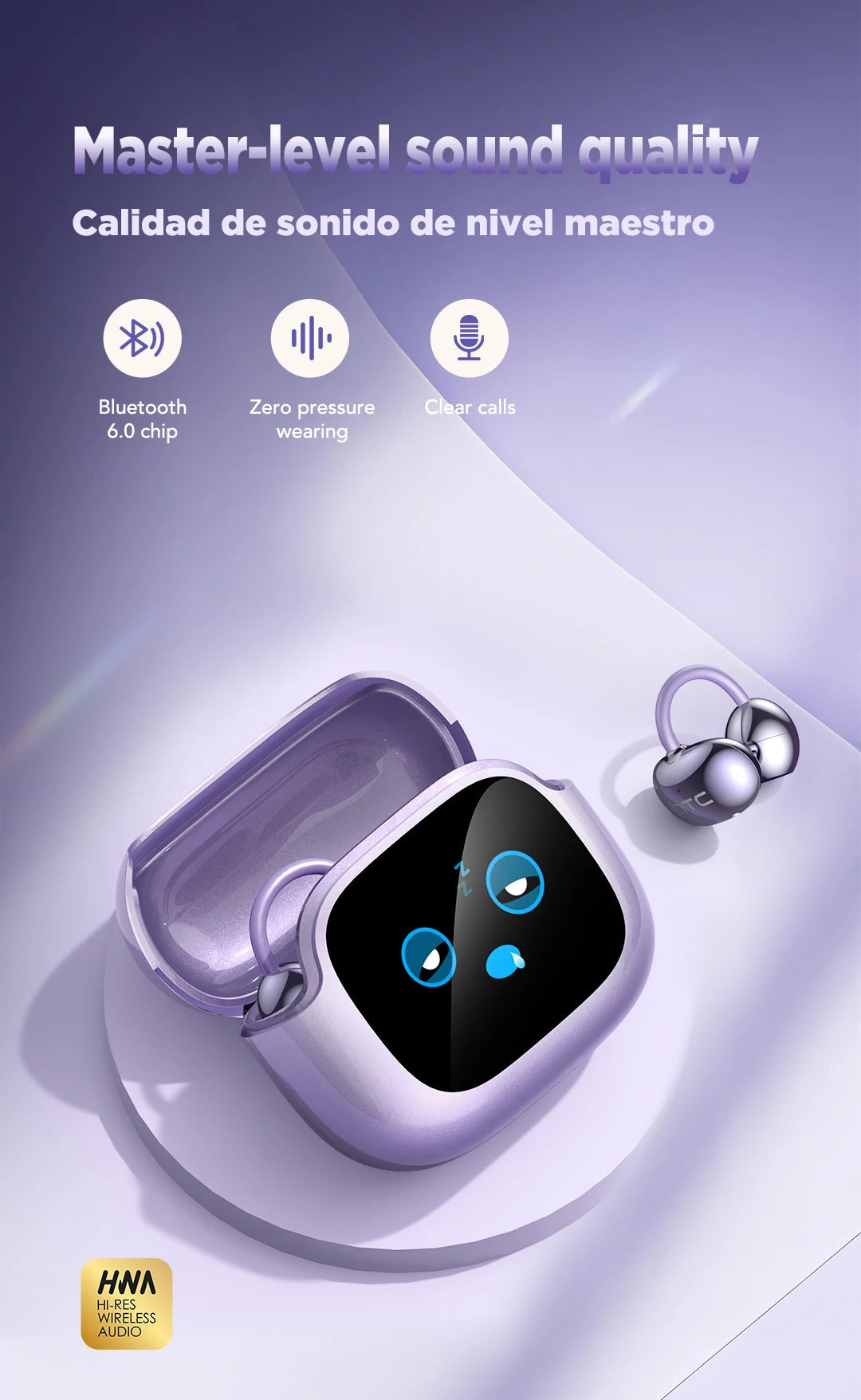 Oh!Teq® | HTC NE32 AI Translator Earbuds (Ear-Hook) Oh!Teq