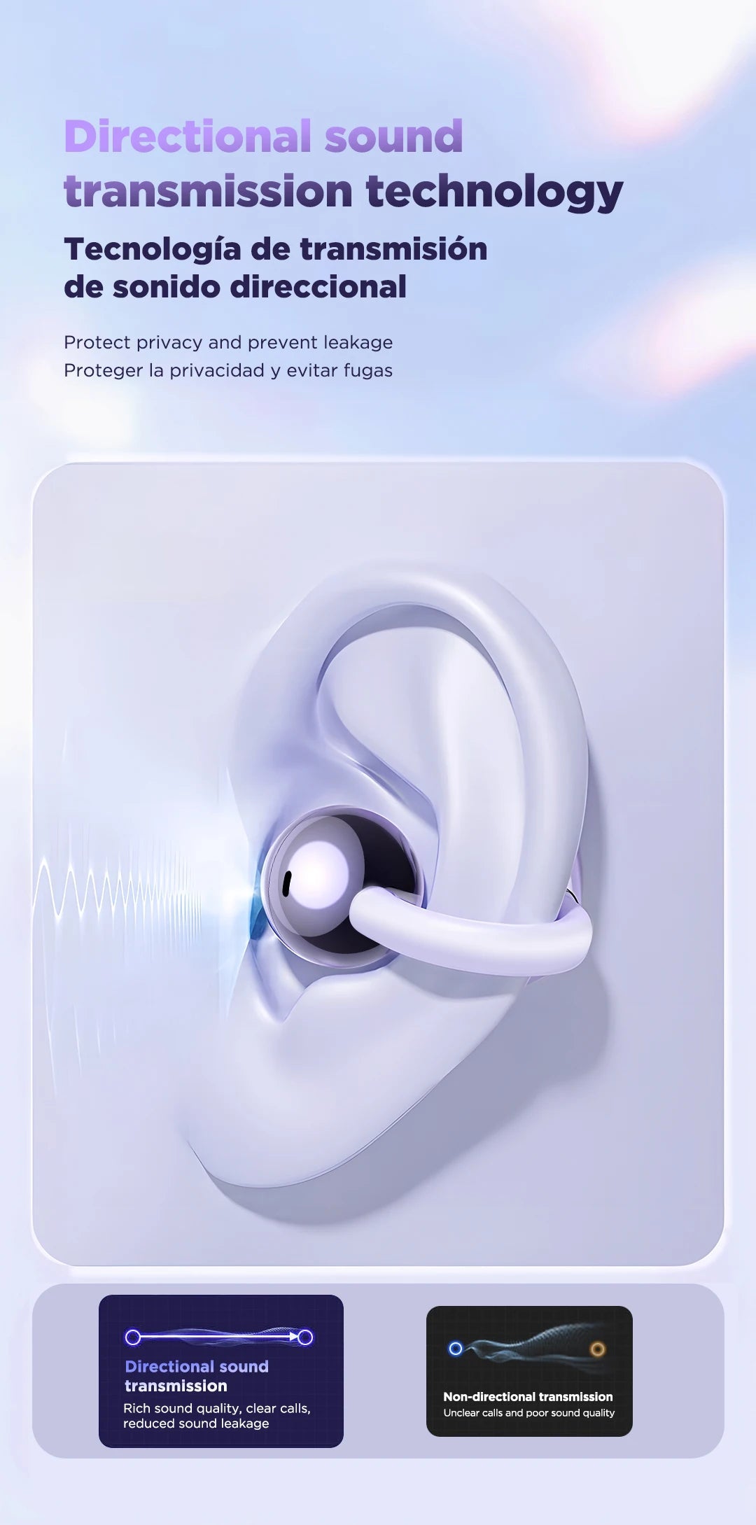 Oh!Teq® | HTC NE32 AI Translator Earbuds (Ear-Hook) Oh!Teq