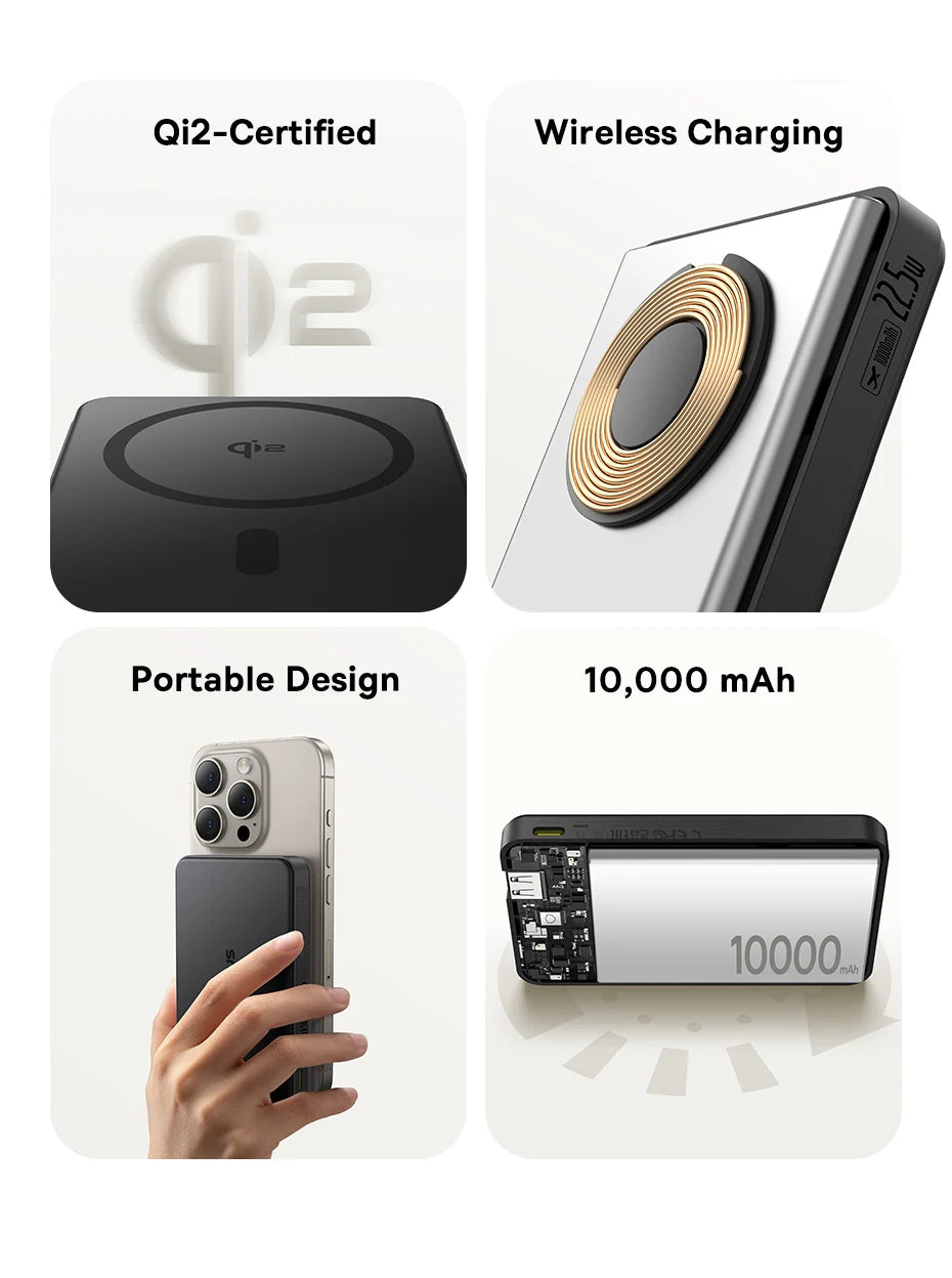 Oh!Teq® | Baseus Airpow II Qi2 Magnetic Power Bank (10,000 mAh) Oh!Teq