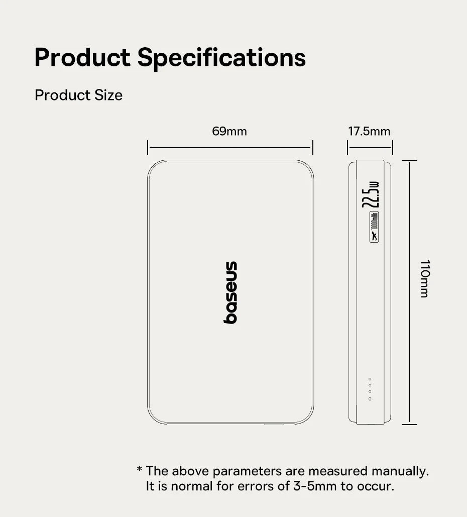 Oh!Teq® | Baseus Airpow II Qi2 Magnetic Power Bank (10,000 mAh) Oh!Teq