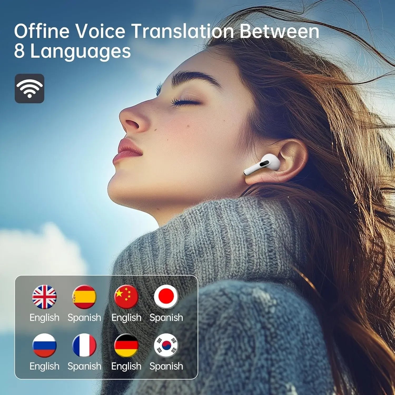 Oh!Teq® | AI Translator Earbuds with Touchscreen Case Oh!Teq