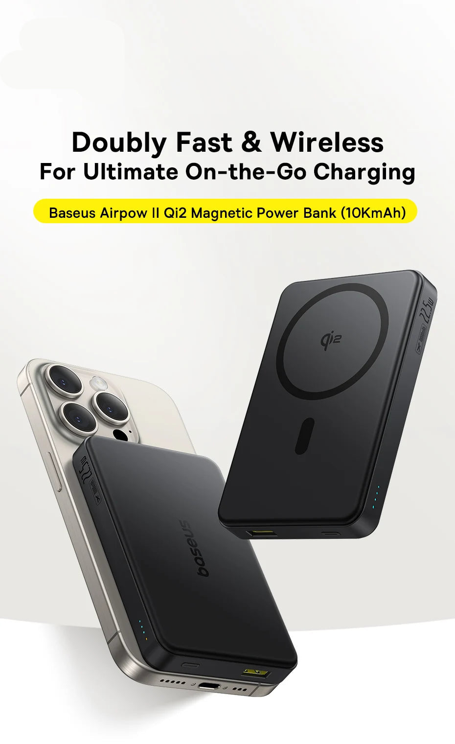 Oh!Teq® | Baseus Airpow II Qi2 Magnetic Power Bank (10,000 mAh) Oh!Teq