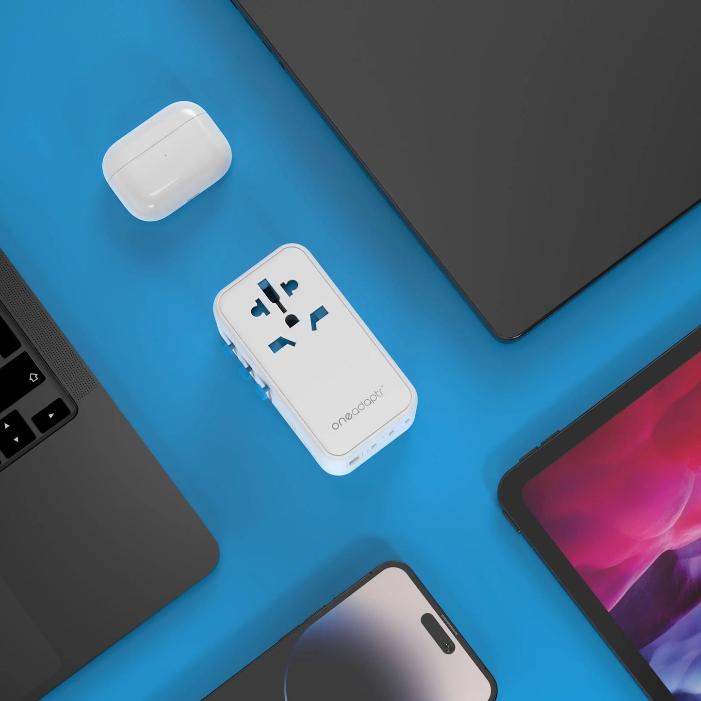 Oh!Teq® | OneWorld International Travel Adapter with GaN USB-C Charger OneAdaptr