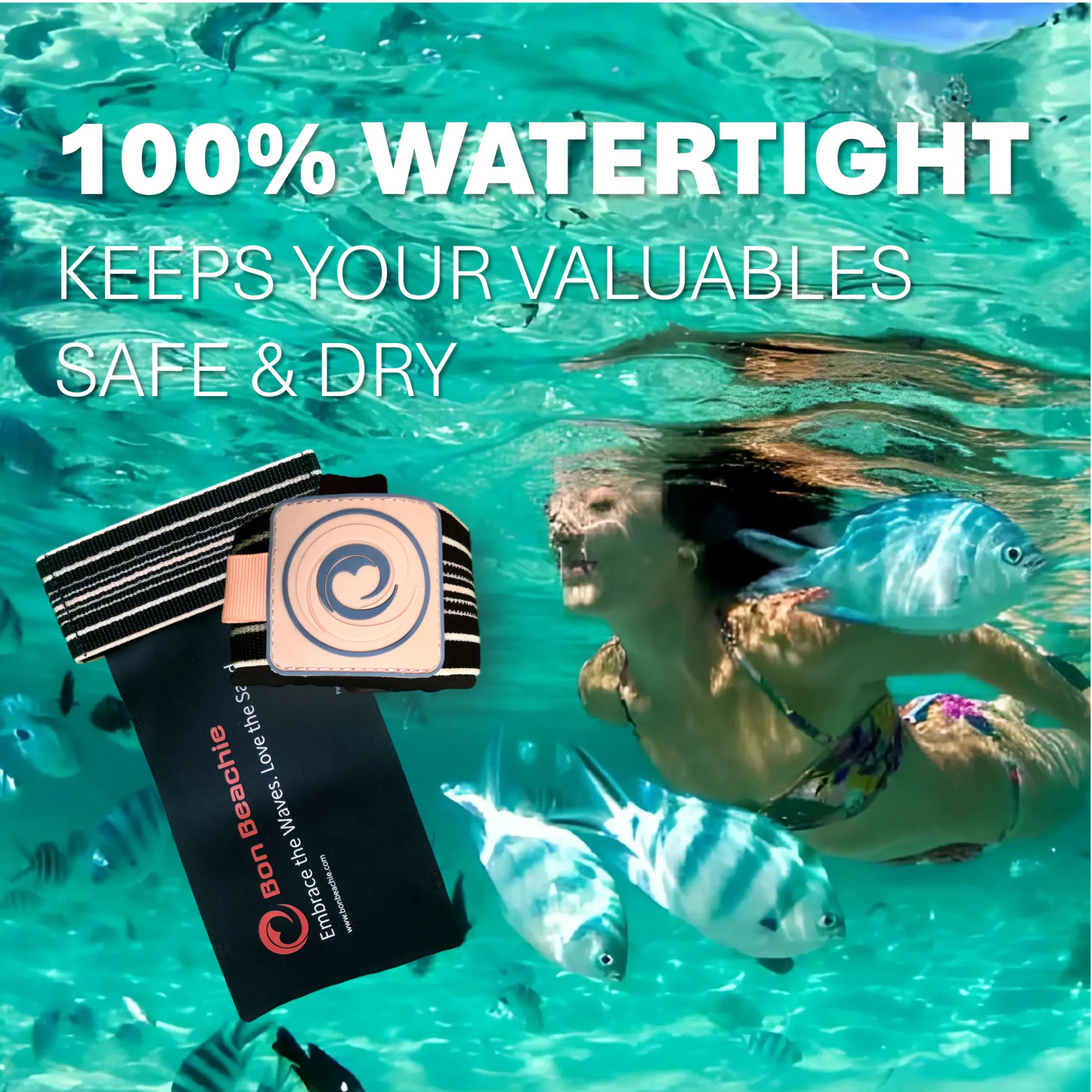 Oh!Teq® | Bon Beachie IP68 Wristband Dry Bag, 0.5 L Bon Beachie